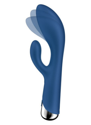 Vibromasseur rabbit USB tête rotative bleu Spinning Rabbit 1 Satisfyer - CC597856